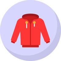 Hoodie Flat Bubble Icon vector