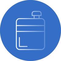 Flask Flat Bubble Icon vector