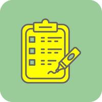Highlight Filled Yellow Icon vector