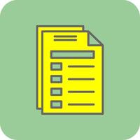 Registration Filled Yellow Icon vector