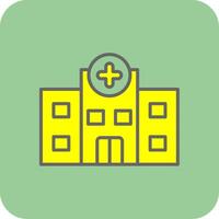 hospital lleno amarillo icono vector