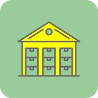 Storing Filled Yellow Icon vector