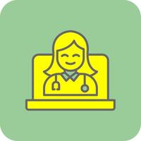 OnFilled Yellow Doctor Filled Yellow Icon vector