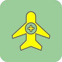 Air Medical Service Filled Yellow Icon vector