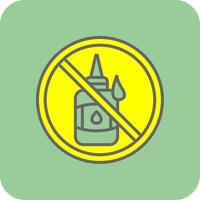 Prohibited Sign Filled Yellow Icon vector