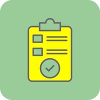 Check In Filled Yellow Icon vector
