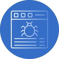 Bug Flat Bubble Icon vector