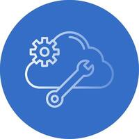 Cloud Computing Flat Bubble Icon vector