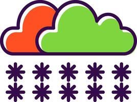 Snow filled Design Icon vector