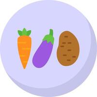 Vegetables Flat Bubble Icon vector