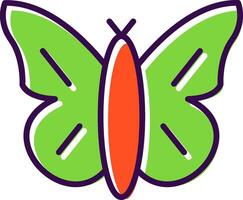 mariposa lleno diseño icono vector