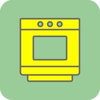 Oven Filled Yellow Icon vector