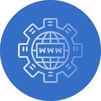 Internet Flat Bubble Icon vector