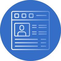 User Profile Flat Bubble Icon vector