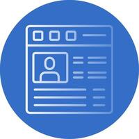 User Profile Flat Bubble Icon vector