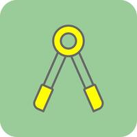 Tongs Filled Yellow Icon vector