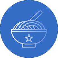 Spaghetti Flat Bubble Icon vector