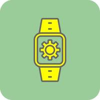 Settings Filled Yellow Icon vector