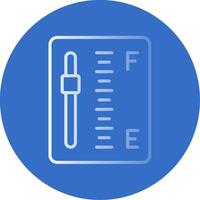 Gauge Flat Bubble Icon vector