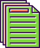 Document filled Design Icon vector