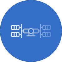 Space Station Flat Bubble Icon vector