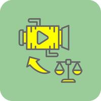 Laws Filled Yellow Icon vector