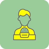 Journalist Filled Yellow Icon vector