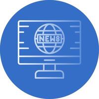 News Feed Flat Bubble Icon vector