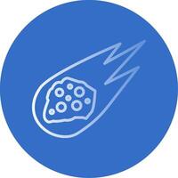 Asteroid Flat Bubble Icon vector