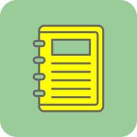 Take Note Filled Yellow Icon vector