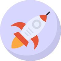 Space Craft Flat Bubble Icon vector