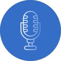 Microphone Flat Bubble Icon vector