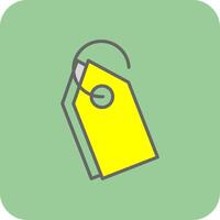 Tag Filled Yellow Icon vector