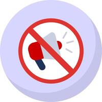 Prohibited Sign Flat Bubble Icon vector