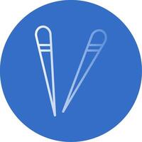 Chopsticks Flat Bubble Icon vector