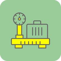 Scales Filled Yellow Icon vector