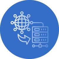 Internet Connection Flat Bubble Icon vector