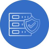 Database Security Flat Bubble Icon vector