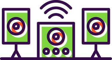 Audio System filled Design Icon vector