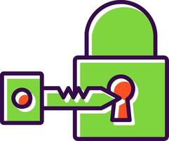 Padlock filled Design Icon vector