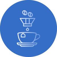 Coffee Filter Flat Bubble Icon vector