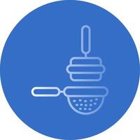 Tamping Flat Bubble Icon vector
