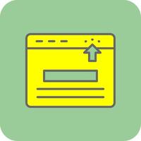 Search Bar Filled Yellow Icon vector