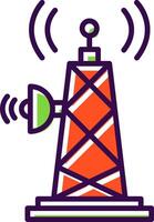 Signal Tower filled Design Icon vector