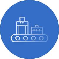 Conveyor Flat Bubble Icon vector