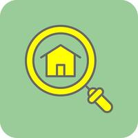 House Filled Yellow Icon vector