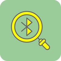 Bluetooth Filled Yellow Icon vector
