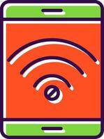 No Wifi filled Design Icon vector