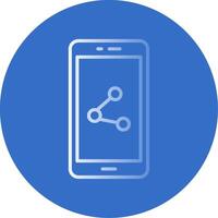 Mobile Phone Flat Bubble Icon vector