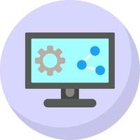 Connection Flat Bubble Icon vector